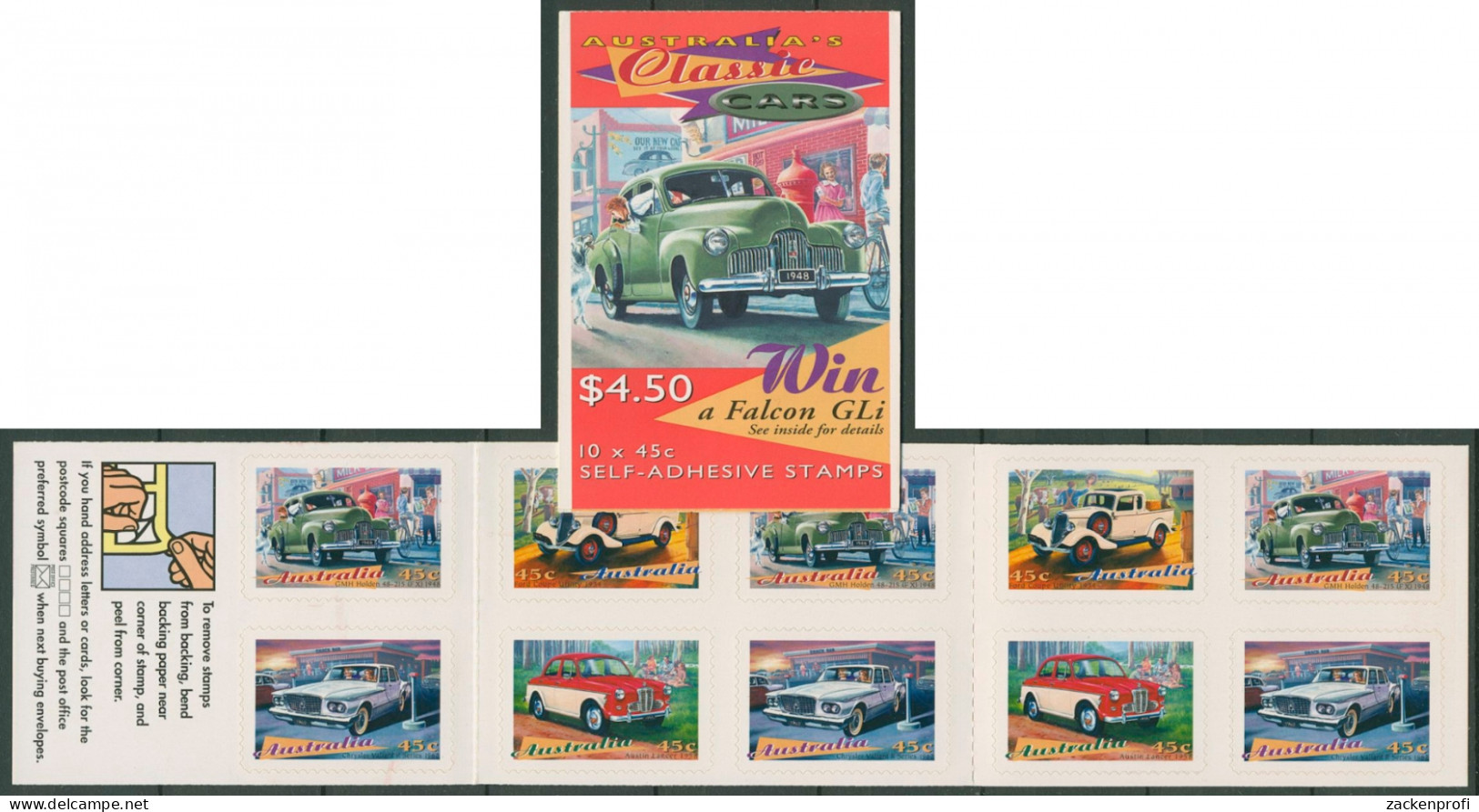 Australien 1997 Klassische Automobile Oldtimer MH 112 Postfrisch (C29543) - Markenheftchen