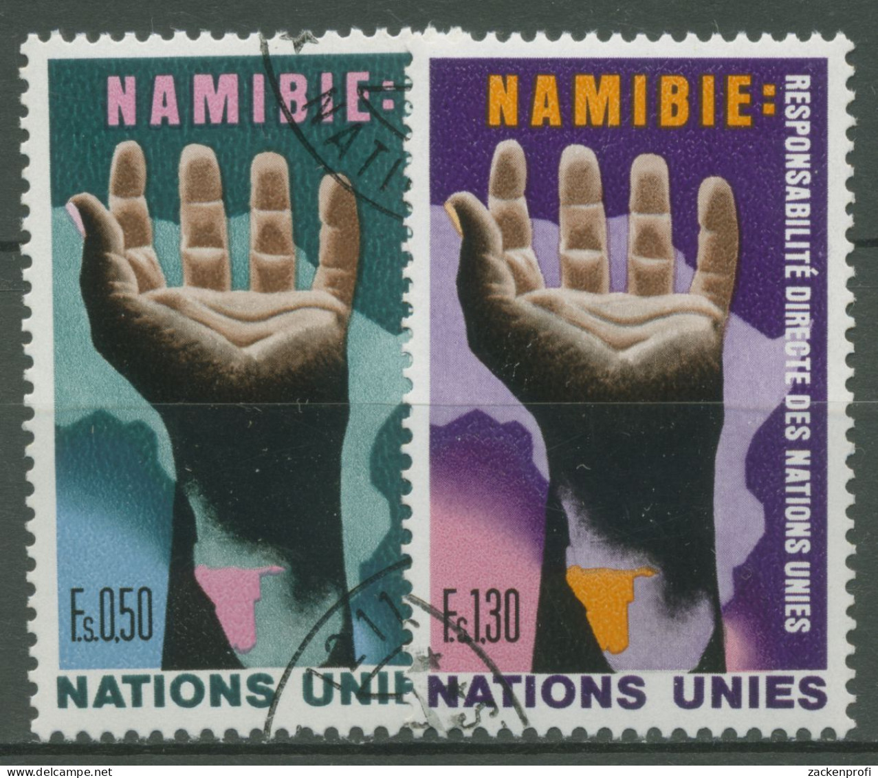 UNO Genf 1975 Verantwortung Für Namibia 52/53 Gestempelt - Gebruikt