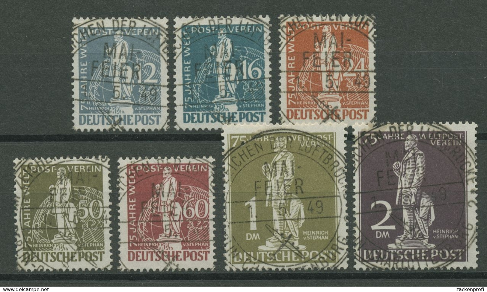 Berlin 1949 Weltpostverein UPU 35/41 Mit TOP-Sonderstempel Geprüft Fotoattest - Used Stamps