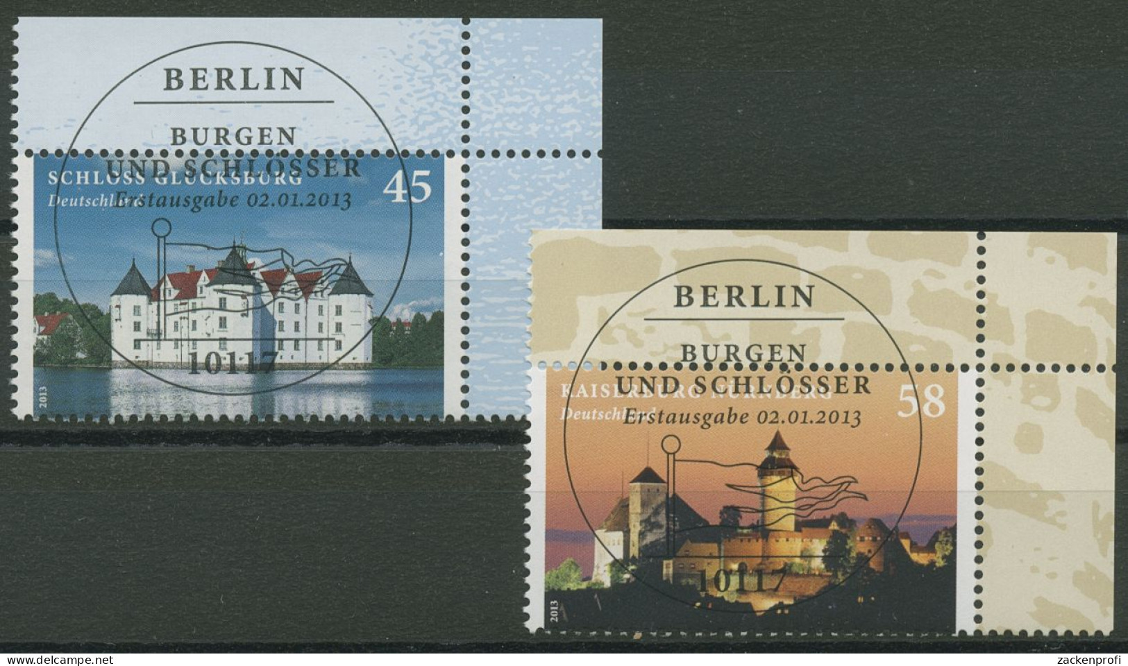 Bund 2013 Burgen Und Schlösser 2972/73 Ecke 2 Mit TOP-ESST Berlin (E3972) - Used Stamps