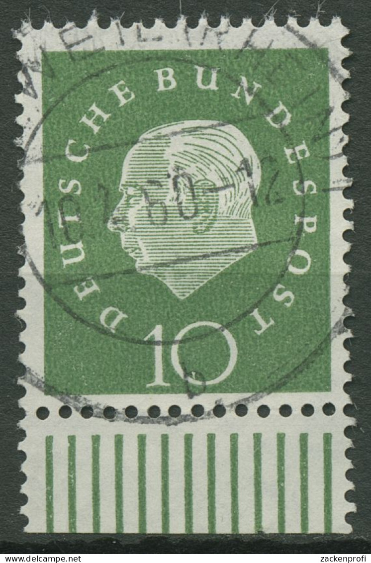Bund 1959 Heuss Medaillon Bogenmarken Unterrand 303 W UR Gestempelt - Used Stamps