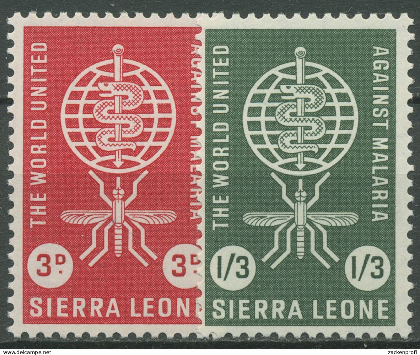 Sierra Leone 1962 Kampf Gegen Die Malaria Anophelesmücke 206/07 Postfrisch - Sierra Leone (1961-...)