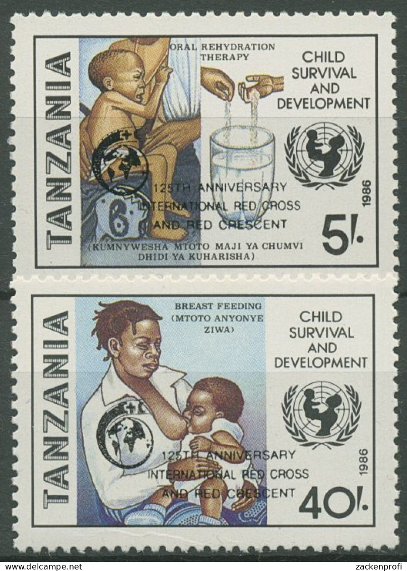 Tansania 1988 125 Jahre Internationales Rotes Kreuz 463/64 Postfrisch - Tanzanie (1964-...)