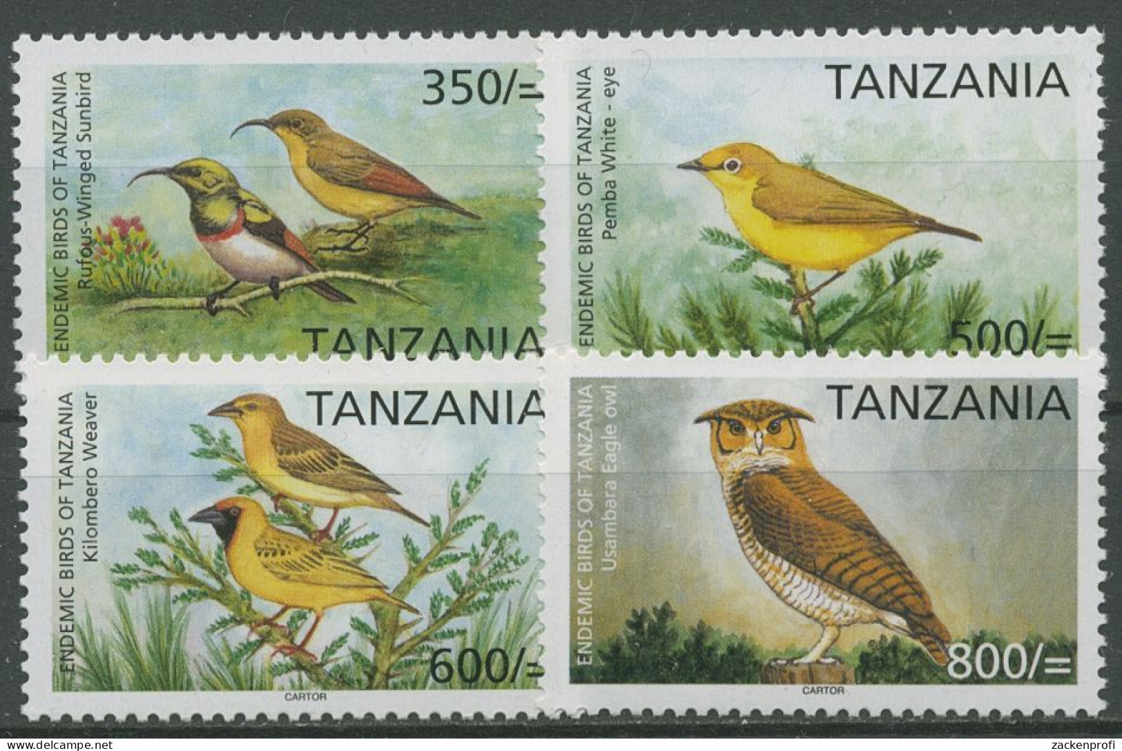 Tansania 2006 Endemische Vögel Nektarvogel Usambarauhu 4347/50 Postfrisch - Tanzanie (1964-...)