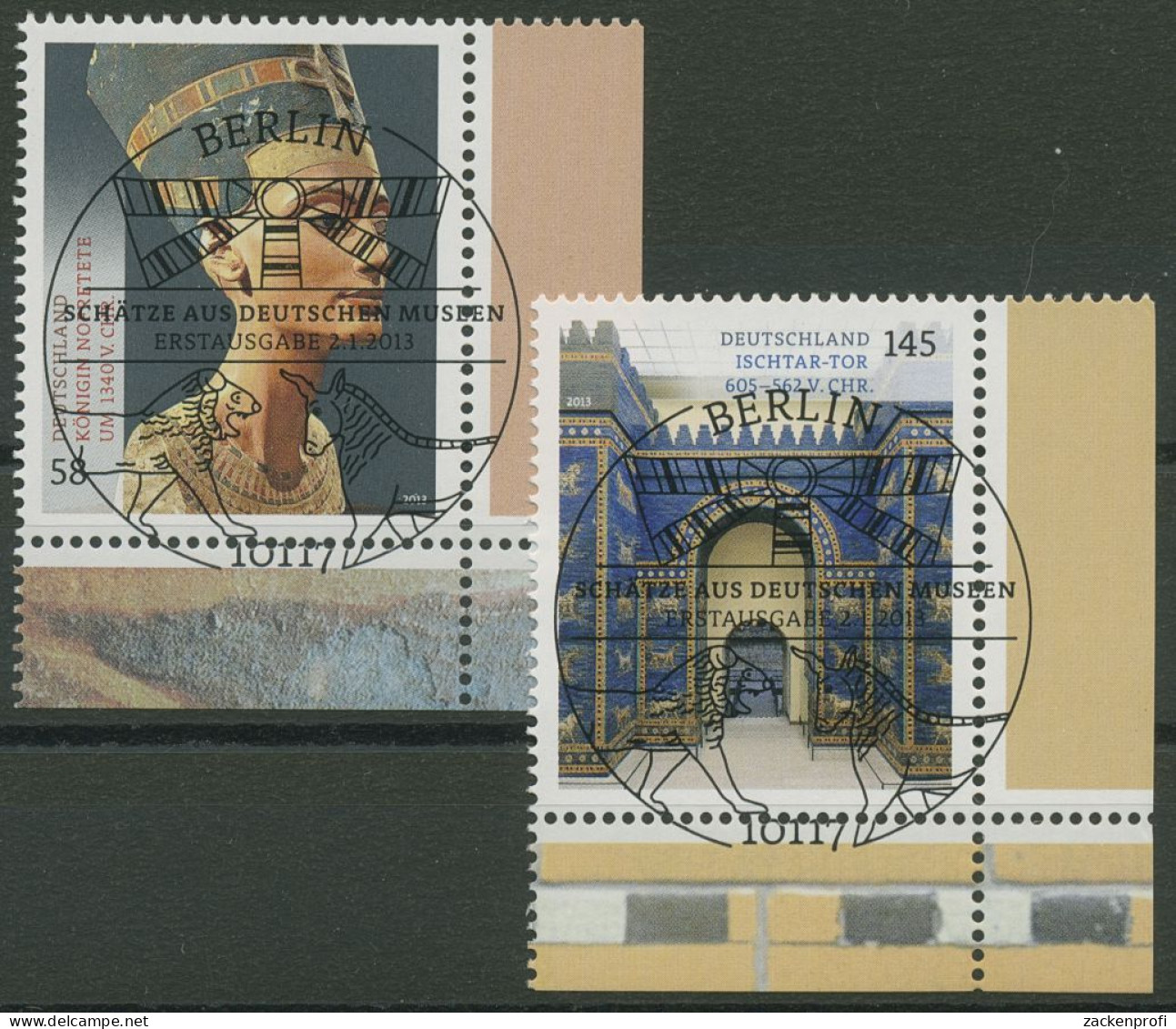 Bund 2013 Schätze Aus Dt. Museen Nofretete 2975/76 Ecke 4 TOP-ESST Berlin(E3976) - Used Stamps