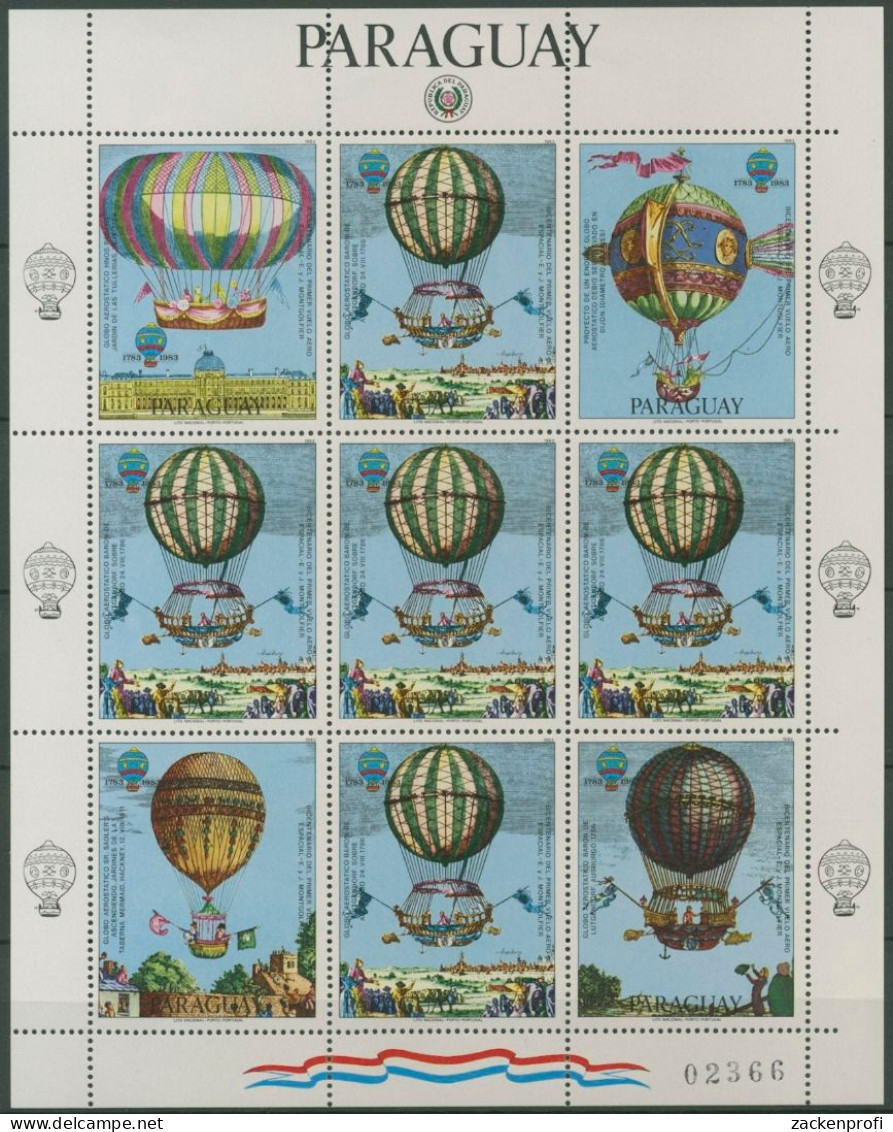 Paraguay 1983 200 Jahre Luftfahrt Ballon 3617 K Postfrisch (C12915) - Paraguay