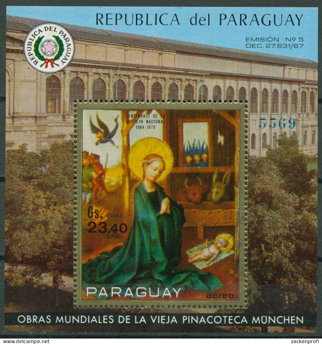 Paraguay 1970 Gemälde Aus Der Alten Pinakothek Block 143 Gestempelt (C80471) - Paraguay