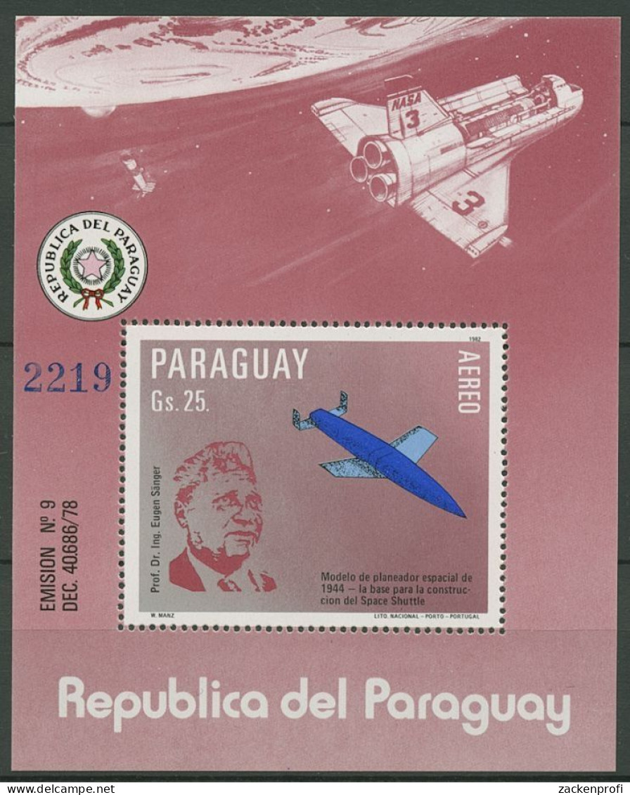 Paraguay 1983 Deutsche Raketentechnik Block 383 Postfrisch (C18804) - Paraguay