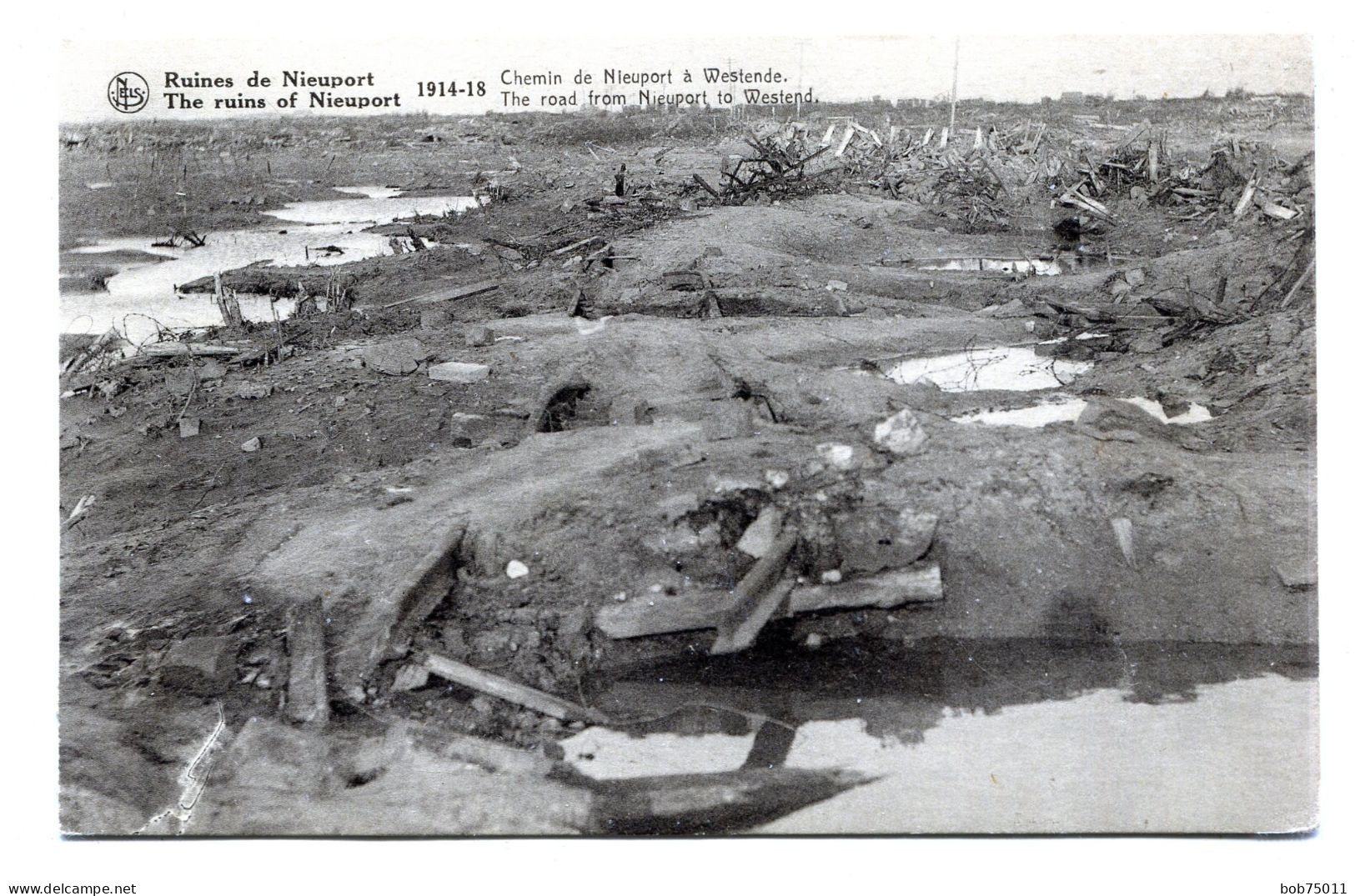 RUINE DE NIEUPORT , 1914-18 , Chemin De Nieuport A Westende - Nieuwpoort