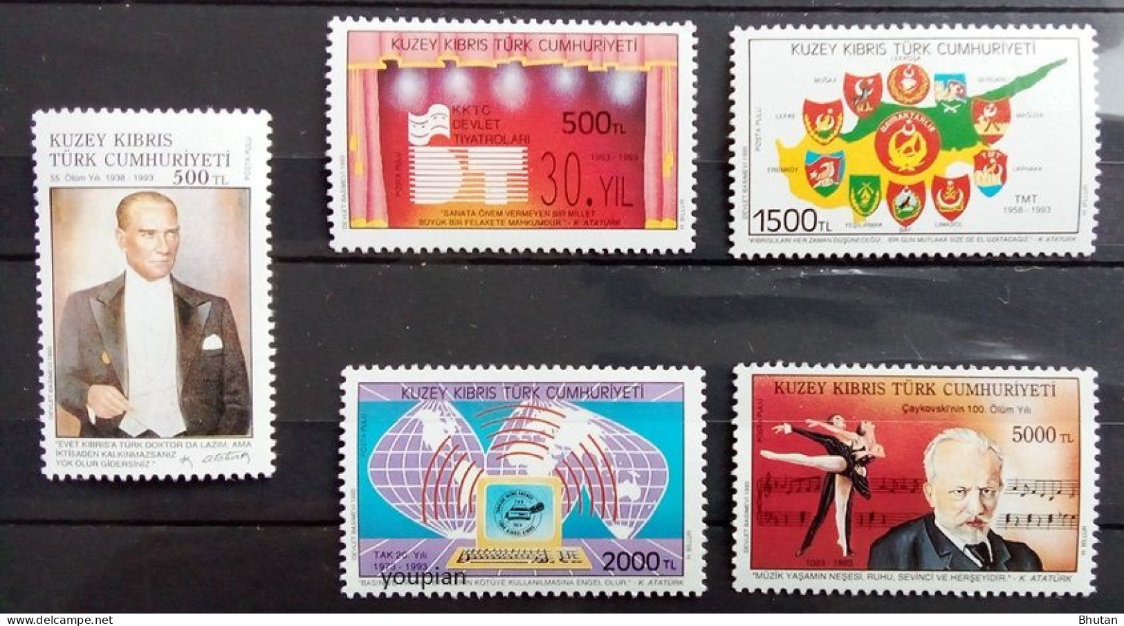 Northern Cyprus 1993, Anniversaries, MNH Stamps Set - Ungebraucht