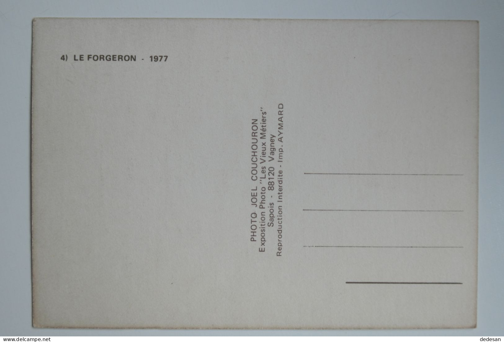 CPSM Grand Format 148x102 4) Le Forgeron 1977 Editions Les Vieux Métiers - CHA03 - Farmers