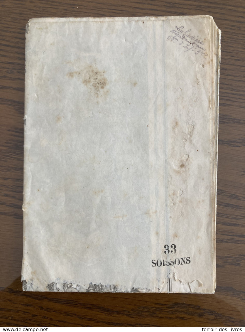 Carte état Major SOISSONS 33 1834 1912 60x86cm SAINT PIERRE AIGLE DOMMIERS CUTRY COEUVRES-ET-VALSERY MONTGOBERT LAVERSIN - Carte Geographique