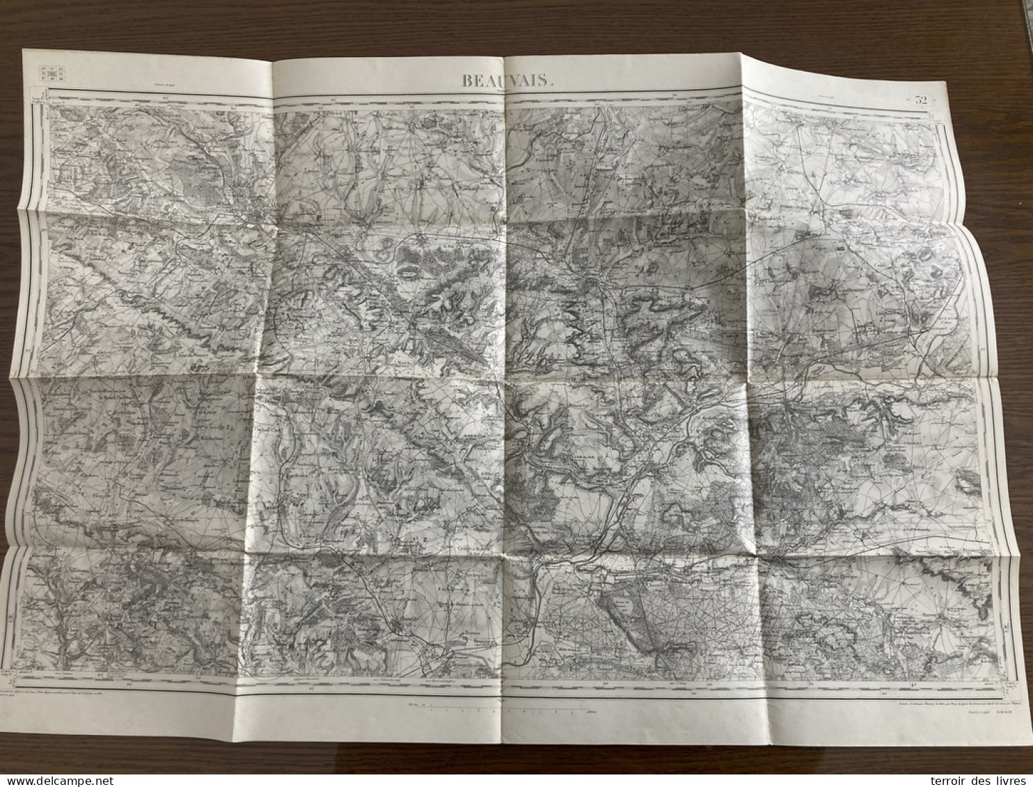 Carte état Major BEAUVAIS 32 1832 1903 60x86cm BURY MOUY ANGY BALAGNY-SUR-THERAIN ANSACQ ROUSSELOY CAMBRONNE-LES-CLERMON - Carte Geographique