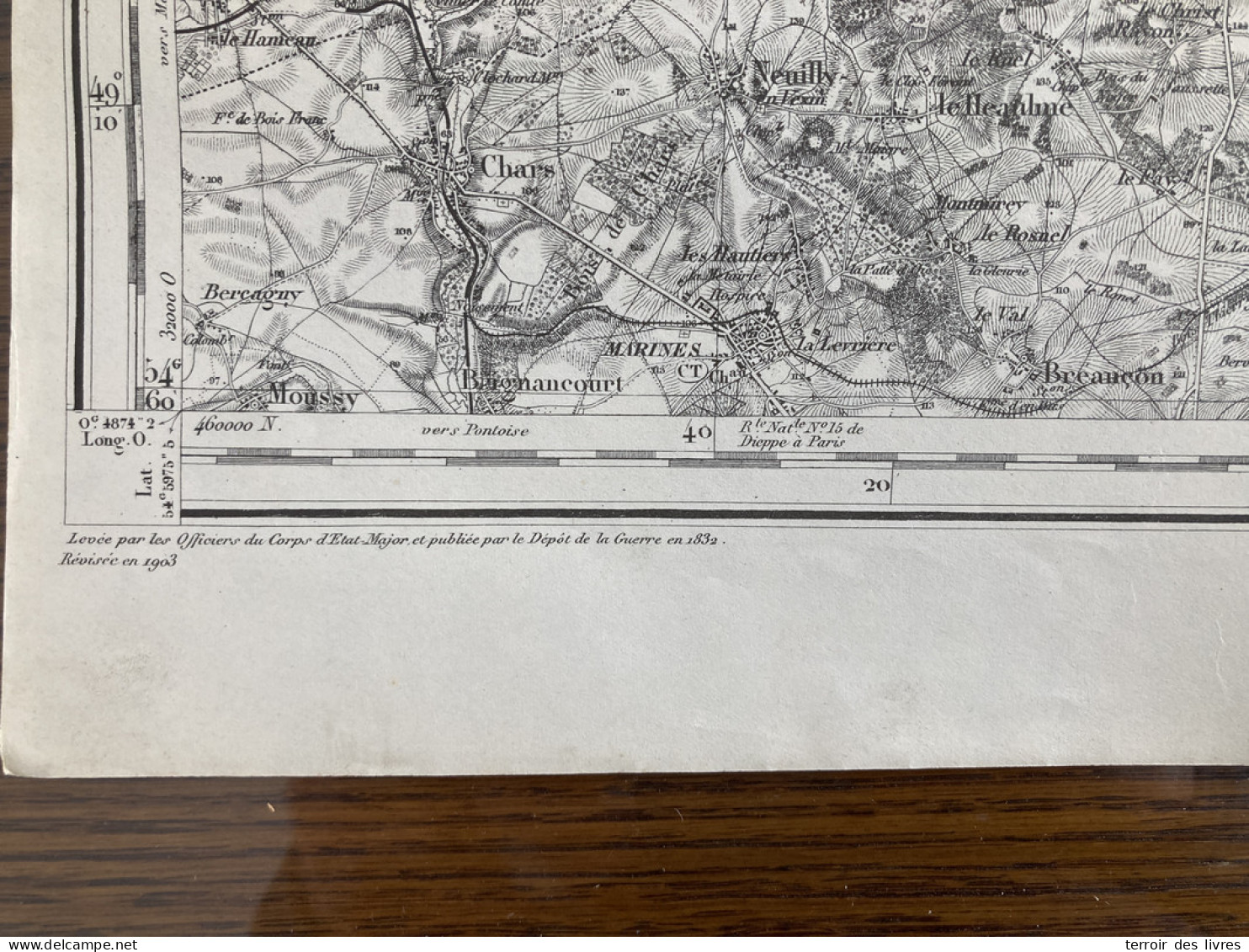 Carte état Major BEAUVAIS 32 1832 1903 60x86cm BURY MOUY ANGY BALAGNY-SUR-THERAIN ANSACQ ROUSSELOY CAMBRONNE-LES-CLERMON - Carte Geographique