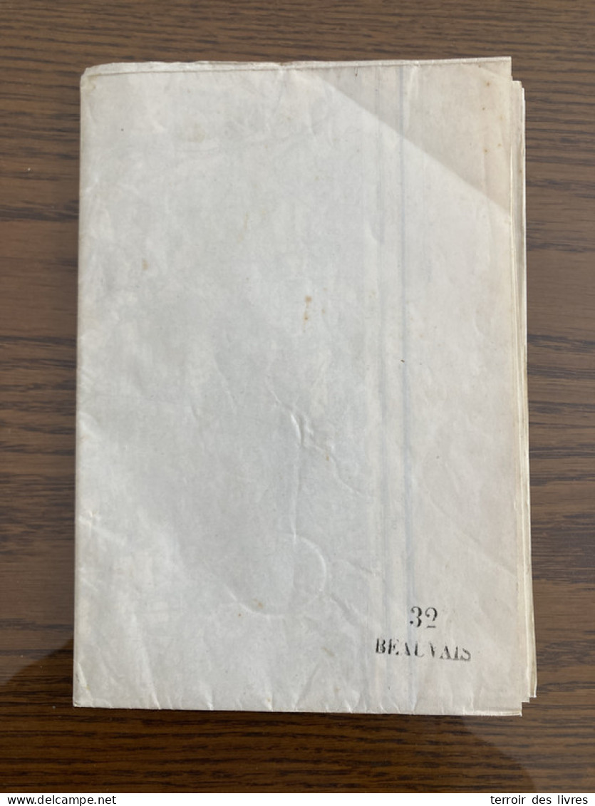 Carte état Major BEAUVAIS 32 1832 1903 60x86cm BURY MOUY ANGY BALAGNY-SUR-THERAIN ANSACQ ROUSSELOY CAMBRONNE-LES-CLERMON - Carte Geographique