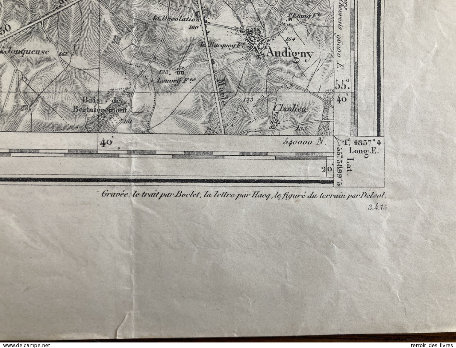 Carte état Major CAMBRAI 13 1837 1902 60x86cm VENDHUILE BONY LE-CATELET HONNECOURT-SUR-ESCAUT LEMPIRE GOUY AUBENCHEUL-AU - Carte Geographique