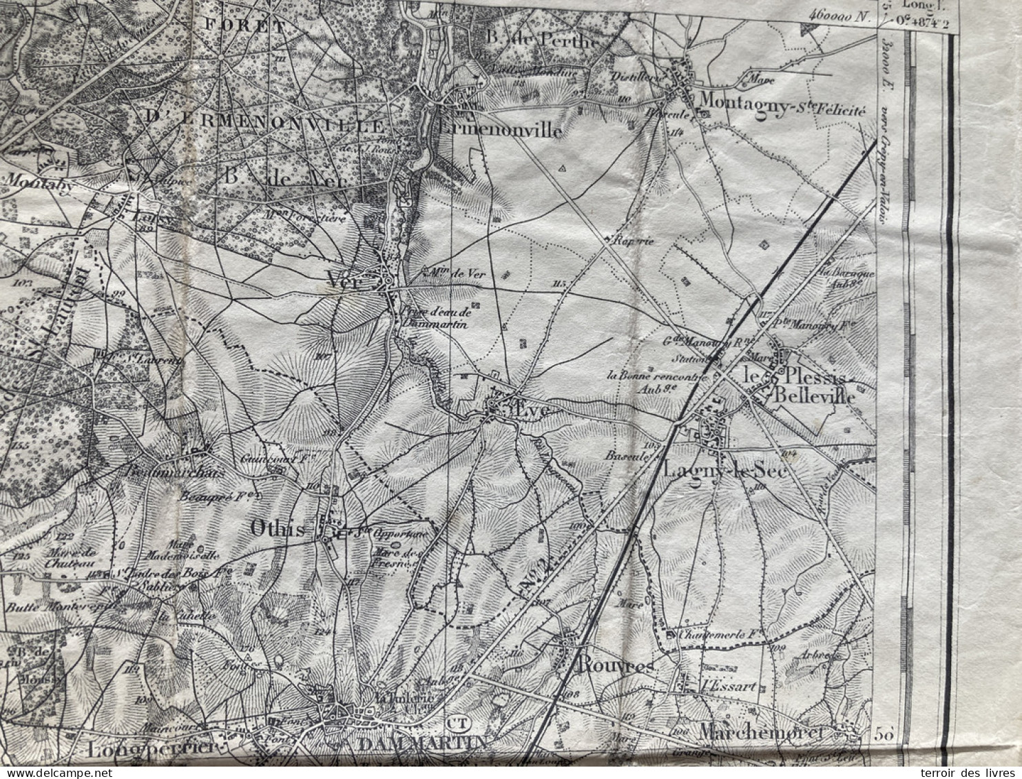 Carte D'état Major PARIS DAMMARTIN EN GOELE 1889 1888 VILLERON Chennevieres-Les-Louvres Vemars Louvres Puiseux-En-France - Carte Geographique