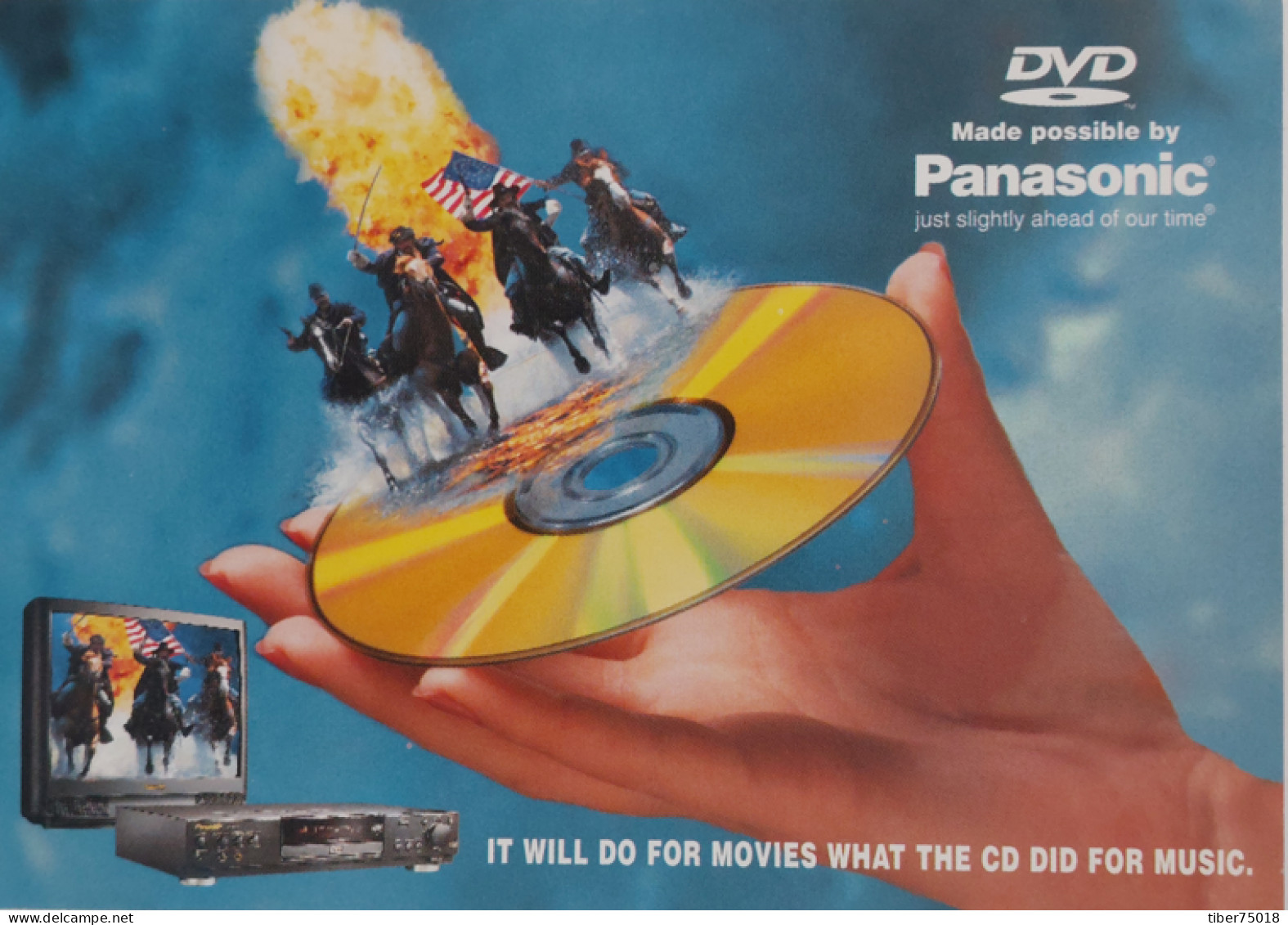 Carte Postale (Tower Records) DVD Panasonic (charge De Cavaliers) It Will Do For Movies What The CD Did For Music - Advertising