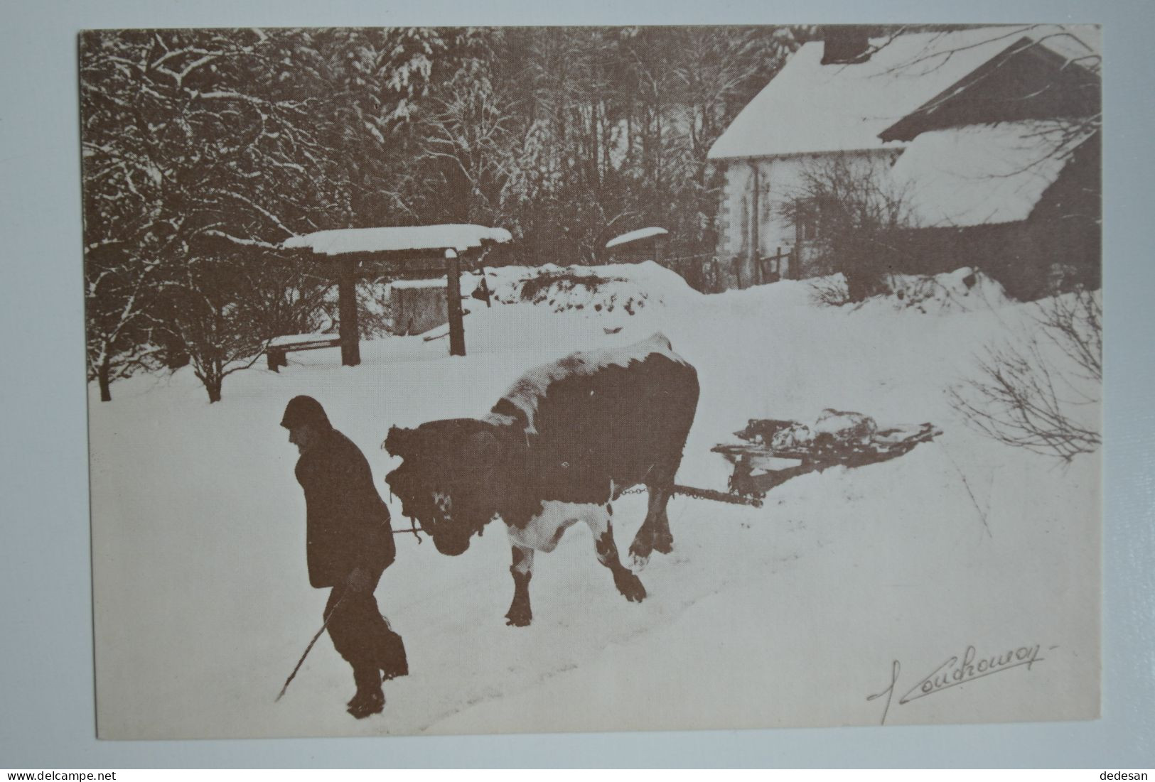 CPSM Grand Format 148x102 10) Le Chasse Neige 1978 Editions Les Vieux Métiers - CHA03 - Farmers