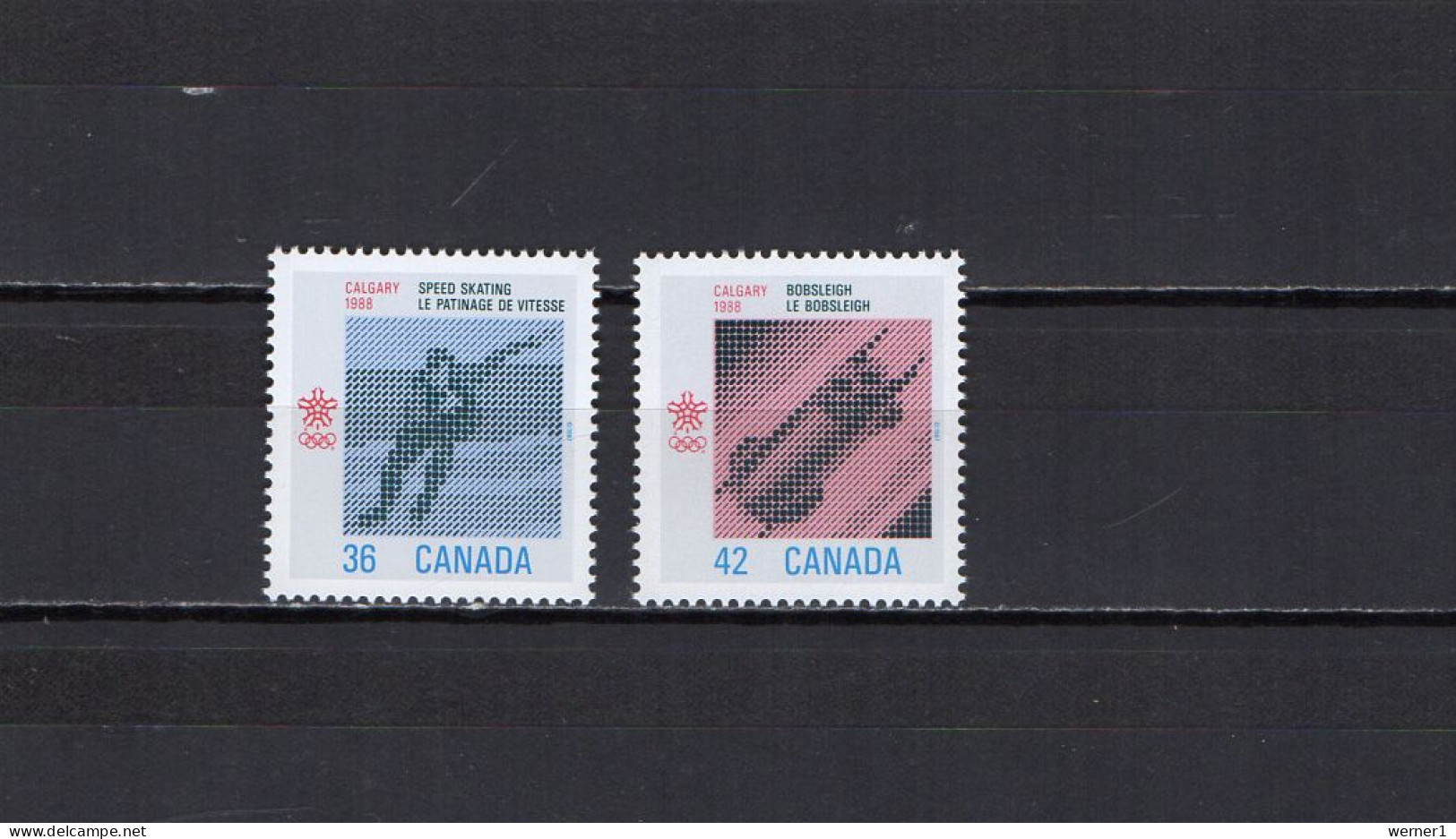 Canada 1987 Olympic Games Calgary Set Of 2 MNH - Invierno 1988: Calgary