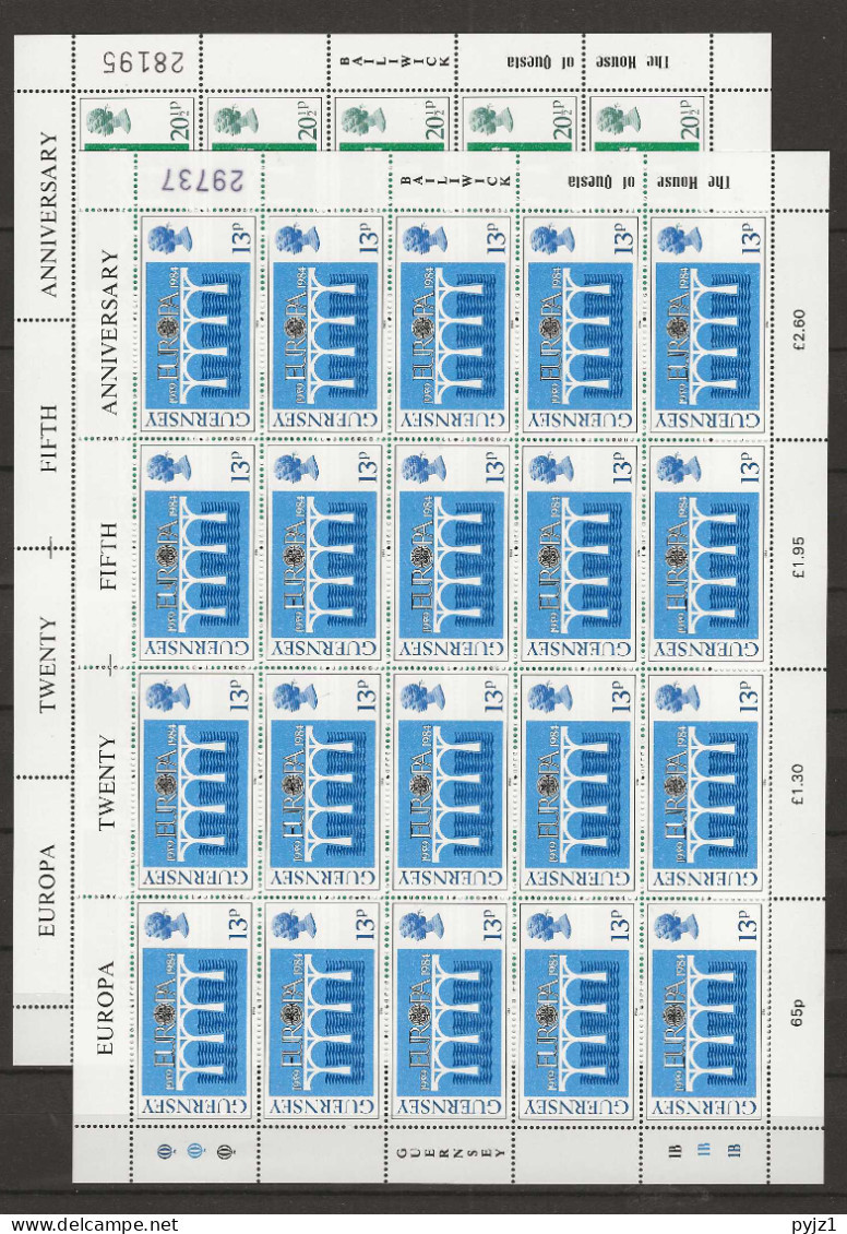 1984 MNH Guernsey Sheet, Postfris** - 1984