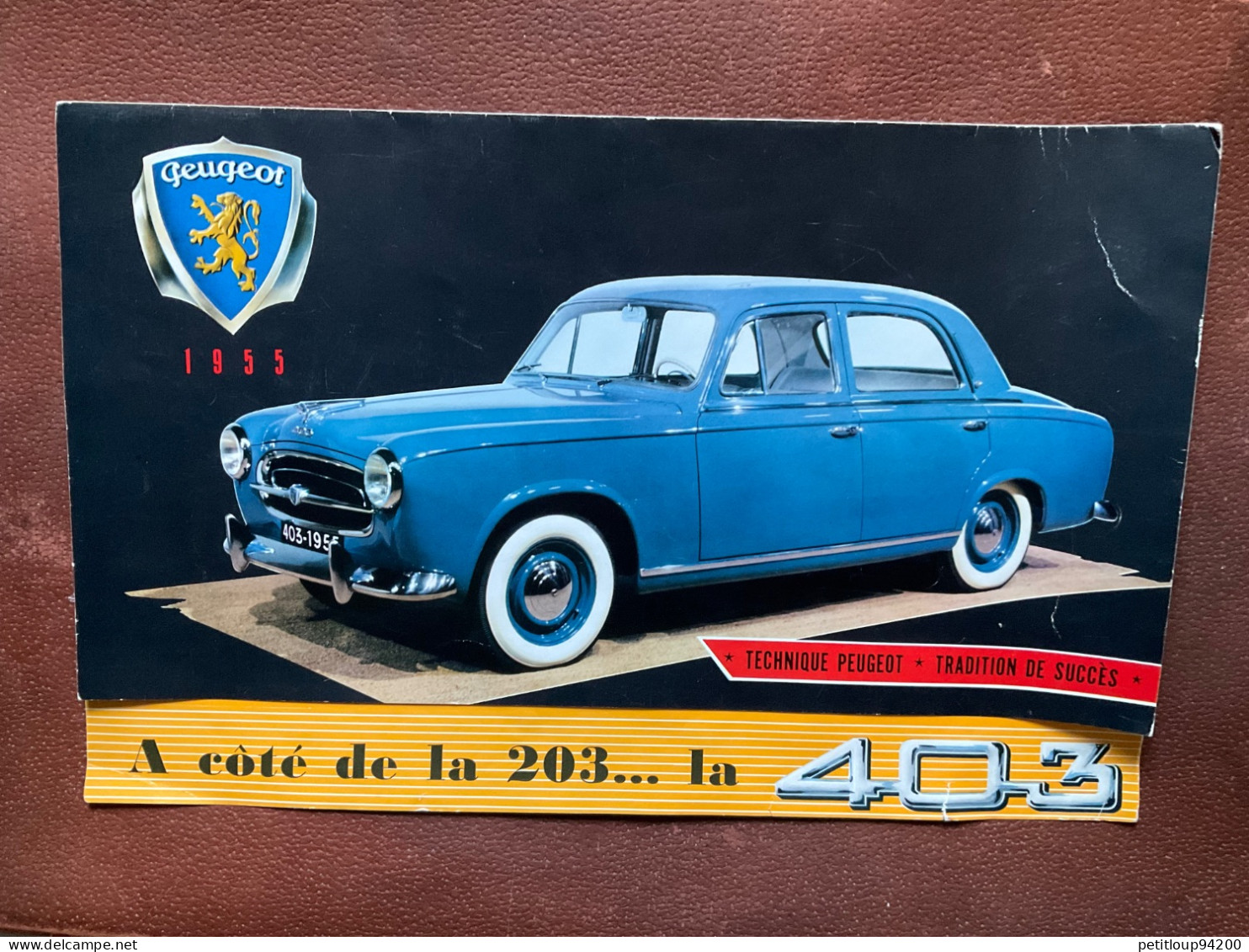 (31) DOCUMENT Commercial  PEUGEOT 403  Année 1955 - Automobil