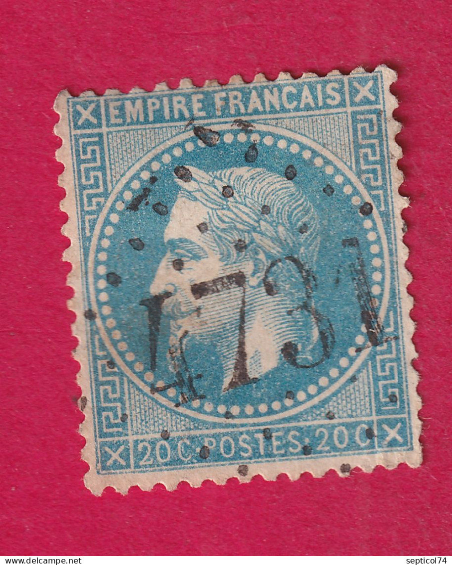 N°29 GC 4731 SERRES SUR ARGET ARIEGE COTE 140€ SUR BLEU BRIEFMARKEN STAMP FRANCE - 1863-1870 Napoléon III. Laure