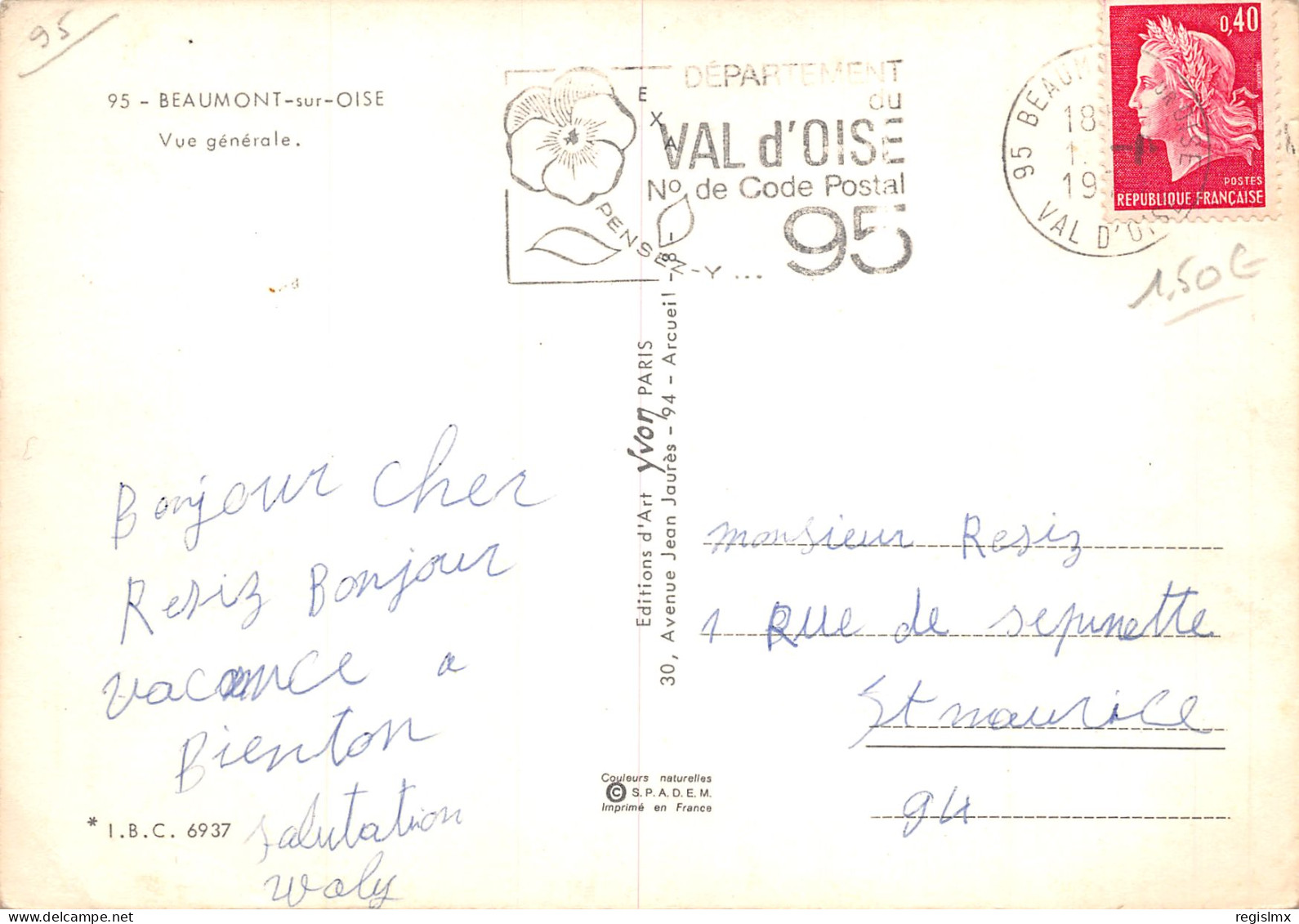 95-BEAUMONT SUR OISE-N°2018-C/0117 - Beaumont Sur Oise
