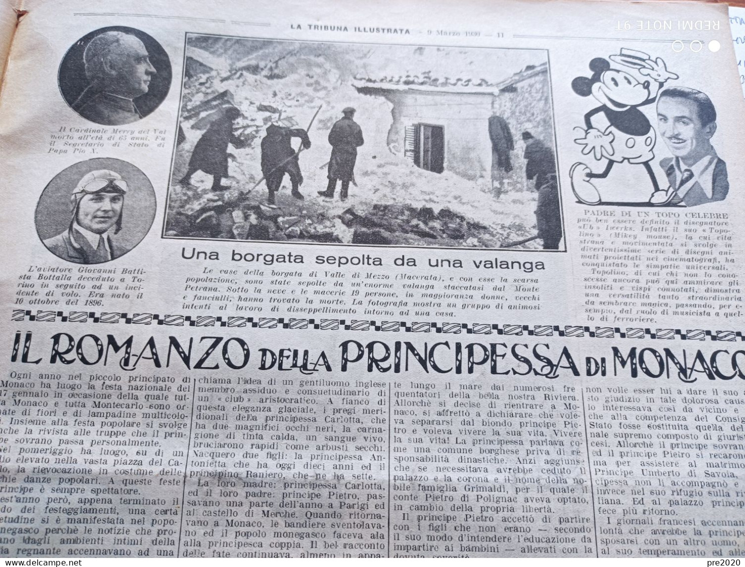 TRIBUNA ILLUSTRATA 1930 ETTORE PETROLINI VALLE DI MEZZO MACERATA TOPOLINO WALT DISNEY - Sonstige & Ohne Zuordnung