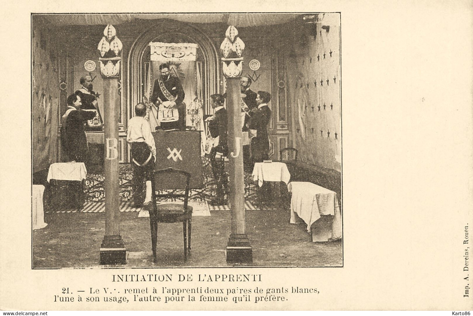 Franc Maçonnerie * CPA * Initiation De L'apprenti N°21 * Le Vén Remet à L'apprenti ... * Franc Maçon Francs Maçons - Filosofía & Pensadores