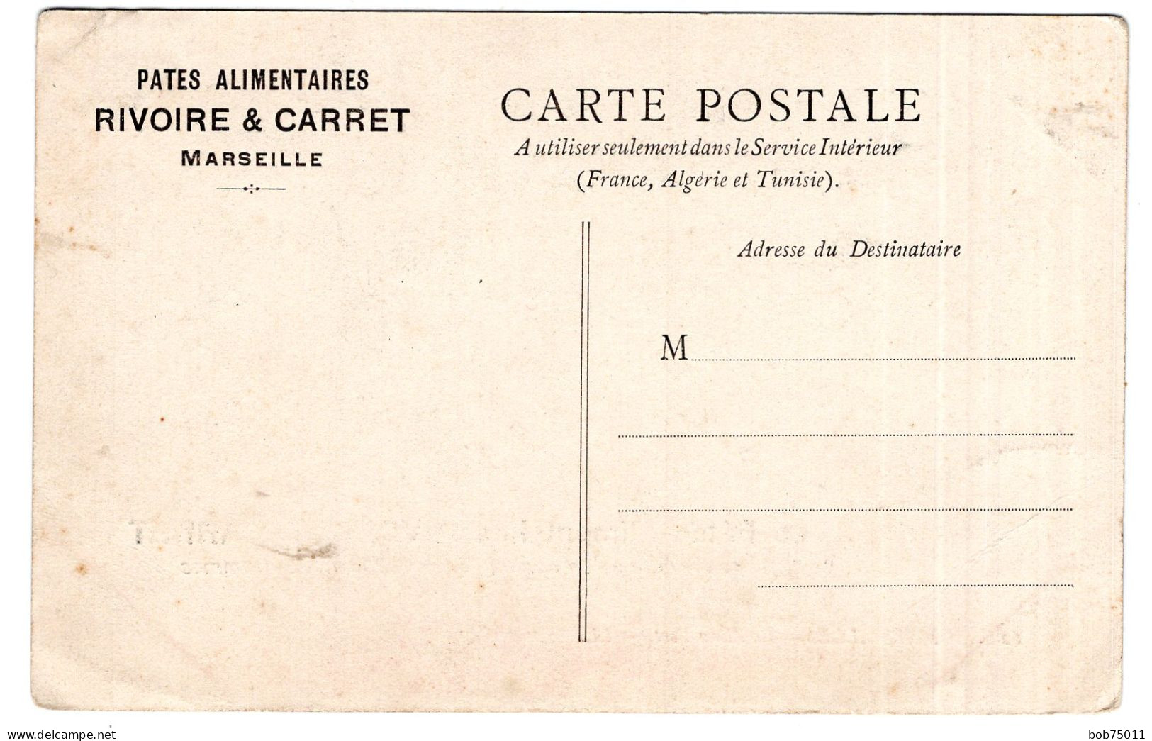 MARSEILLE , Le Vieux Port ( Carte Avec De La Publicité De RIVOIRE ET CARRET Dessus ) - Vieux Port, Saint Victor, Le Panier