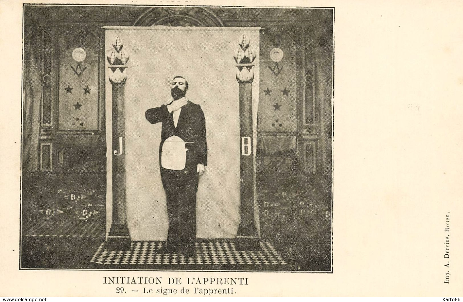 Franc Maçonnerie * CPA * Initiation De L'apprenti N°29 * Le Signe De L'apprenti * Franc Maçon Francs Maçons - Philosophy