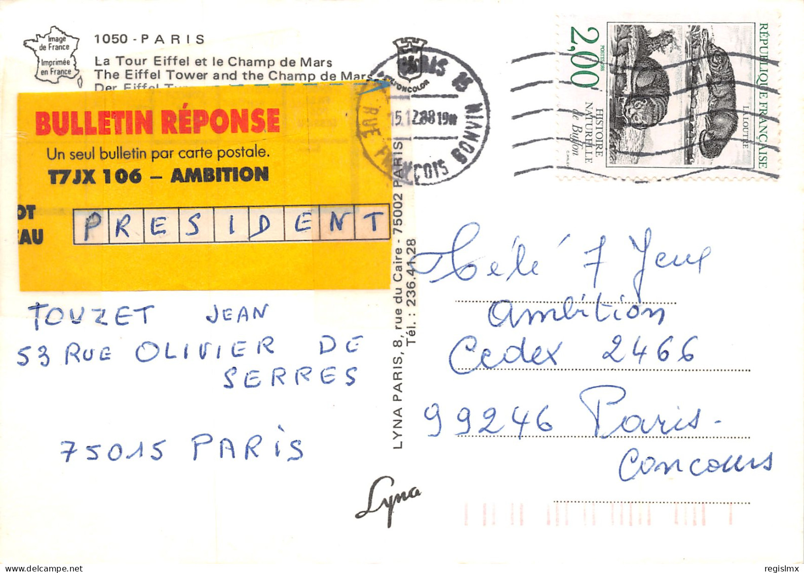 75-PARIS-LA TOUR EIFFEL-N°2027-B/0093 - Eiffelturm