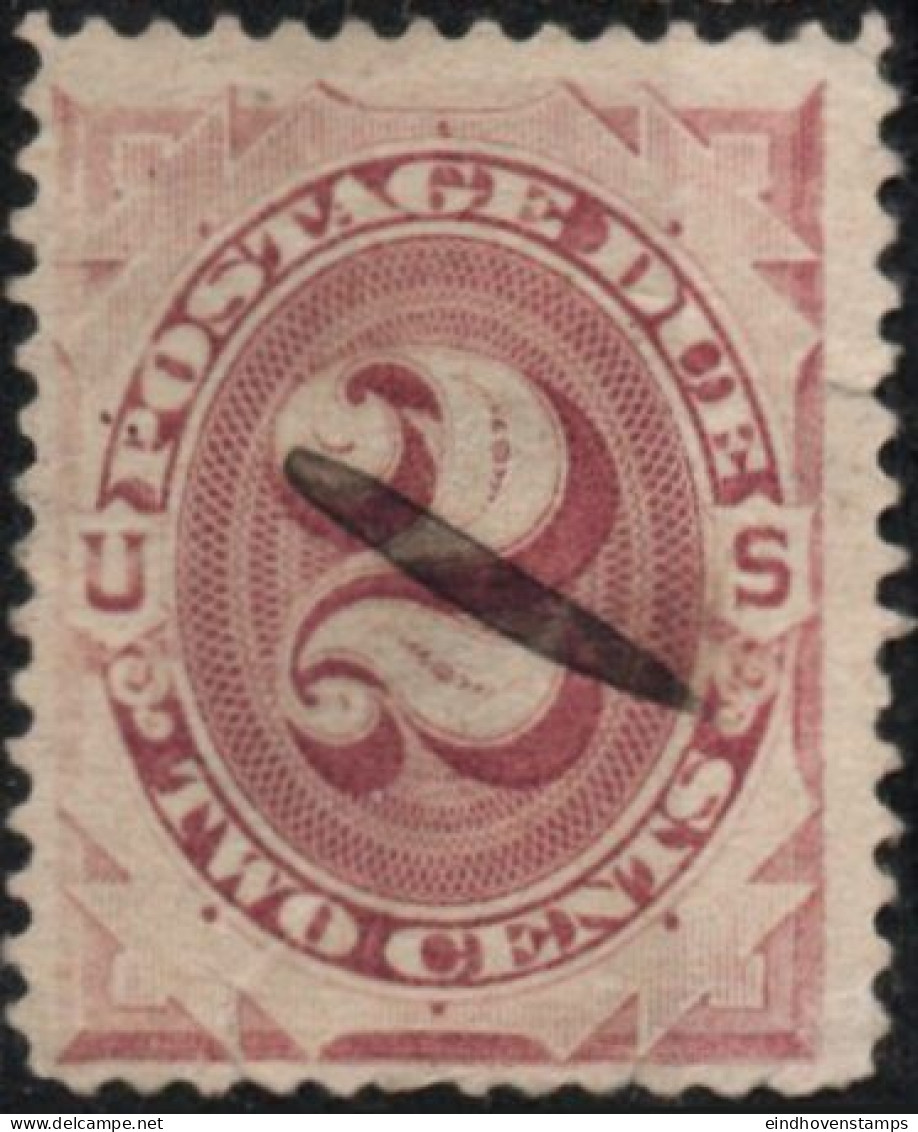 USA 1879 Postage Due 2 C Brown Pen Cancel - Strafport