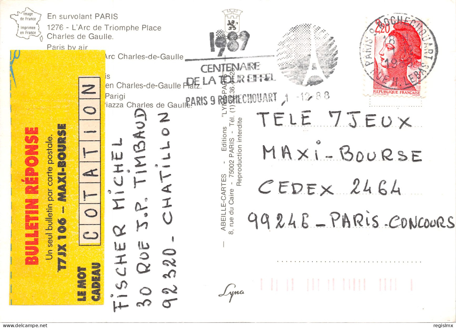 75-PARIS-L ARC DE TRIOMPHE-N°2030-B/0065 - Arc De Triomphe
