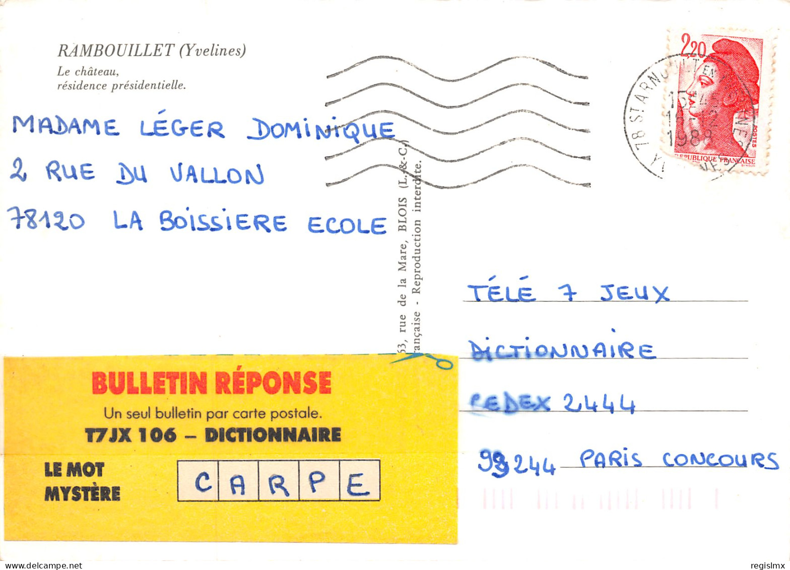 78-RAMBOUILLET-LE CHÂTEAU-N°2030-C/0157 - Rambouillet (Kasteel)