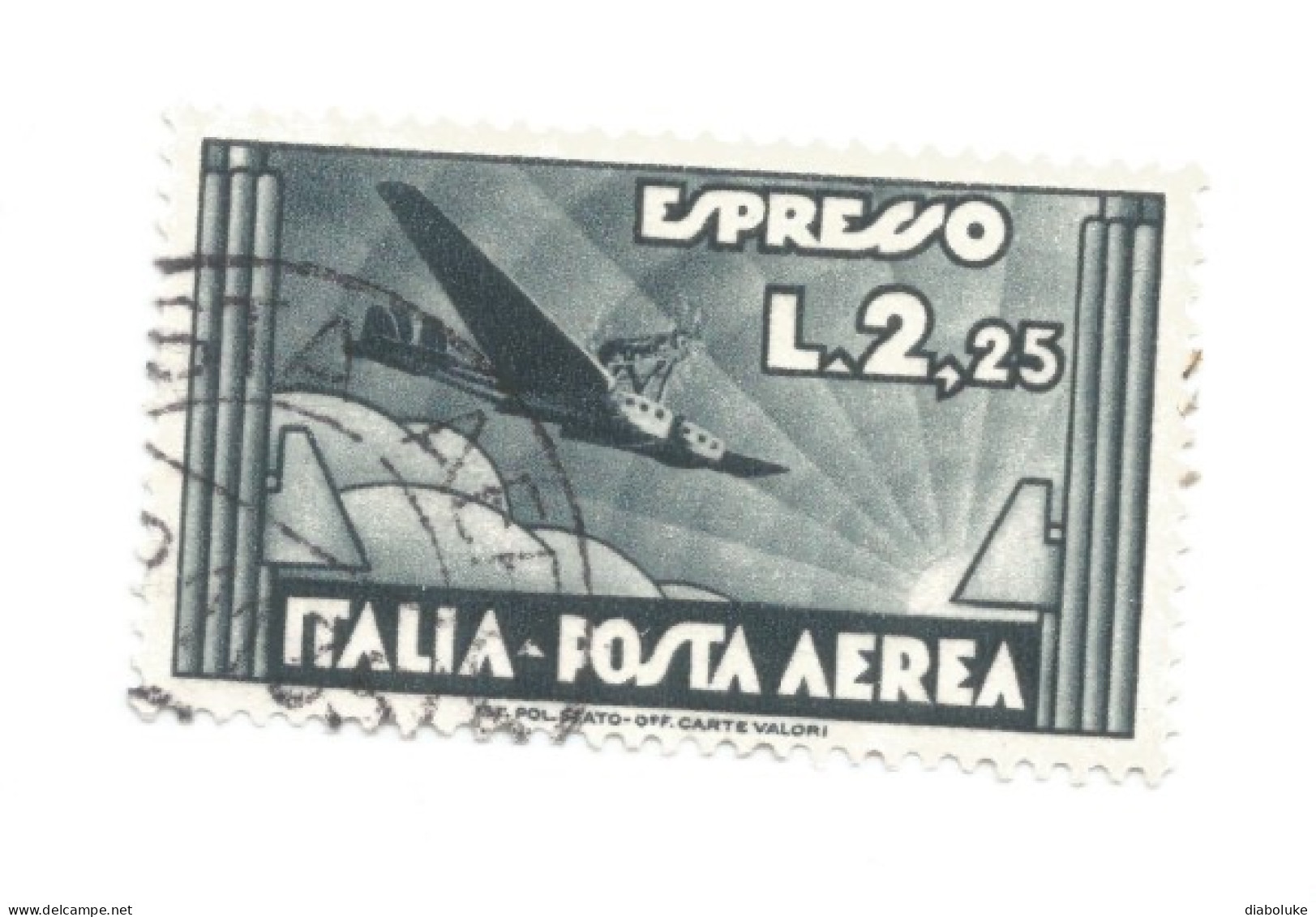 (REGNO D'ITALIA) 1933, ESPRESSO AEREO - 1 Francobollo Usato, Annullo Da Periziare (CAT. SASSONE N.44) - Airmail
