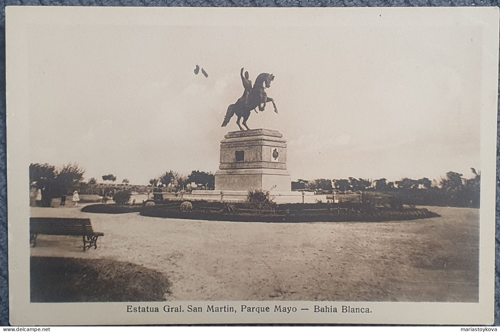 1910.Argentinien. Estatua Gral. San Martin, Parque Mayo Bahia Blanca. - Argentine