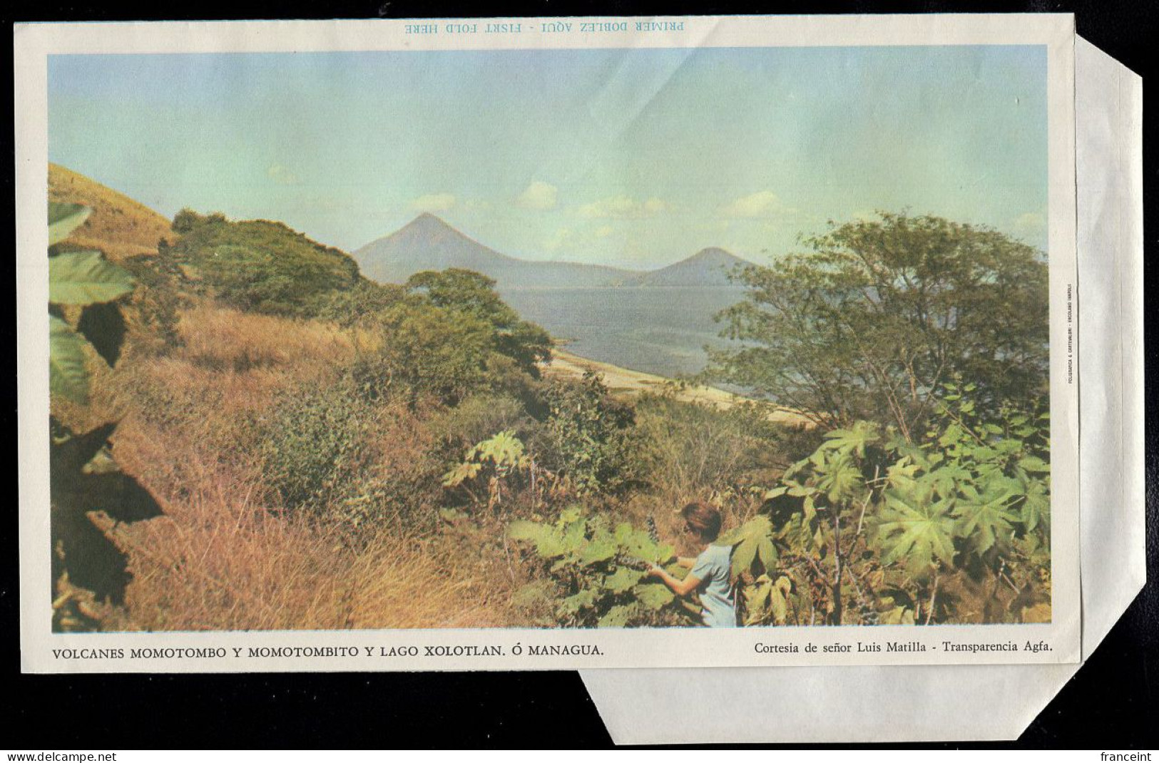 NICARAGUA(1971) Somoza. Volcanoes. 40c Illustrated Aerogramme. - Nicaragua