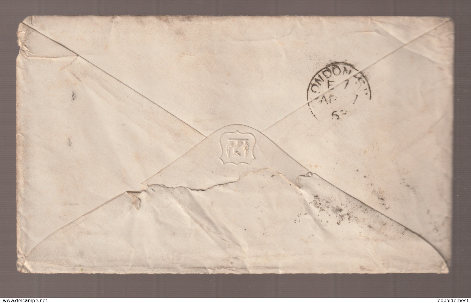 LETTRE Affranchie Avec Le 2 Pence Dentelé Bleu 1863. - Lettres & Documents