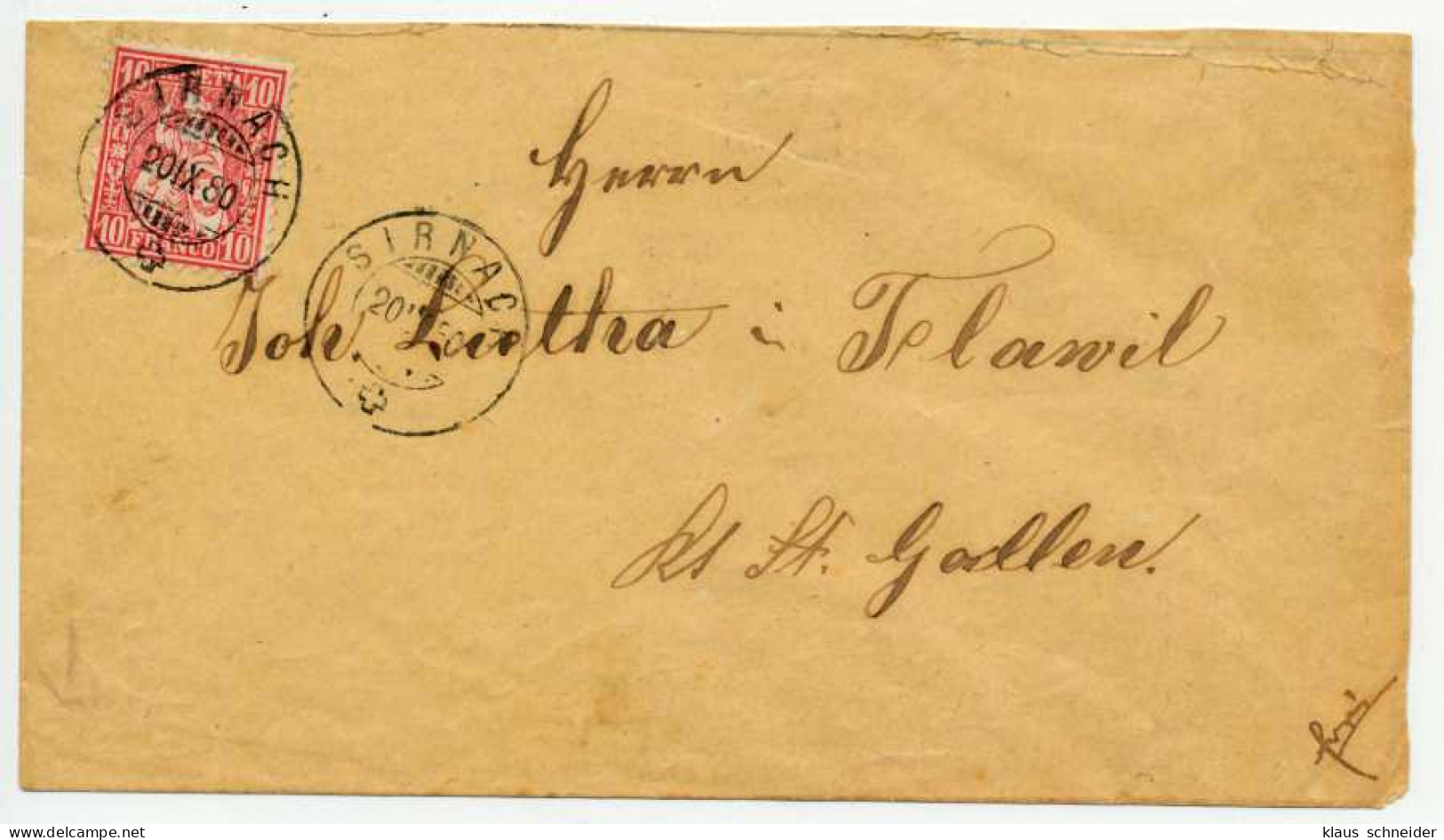 SCHWEIZ SITZENDE HELVETIA VON 1867 Nr 30a BRIEF X55C35A - Brieven En Documenten