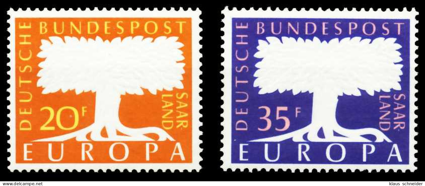 SAAR OPD 1957 Nr 402-403 Postfrisch X5F6B8E - Unused Stamps