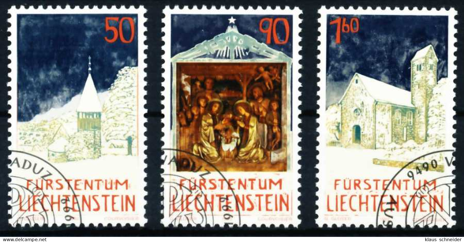 LIECHTENSTEIN 1992 Nr 1050-1052 Gestempelt SA1906E - Usados