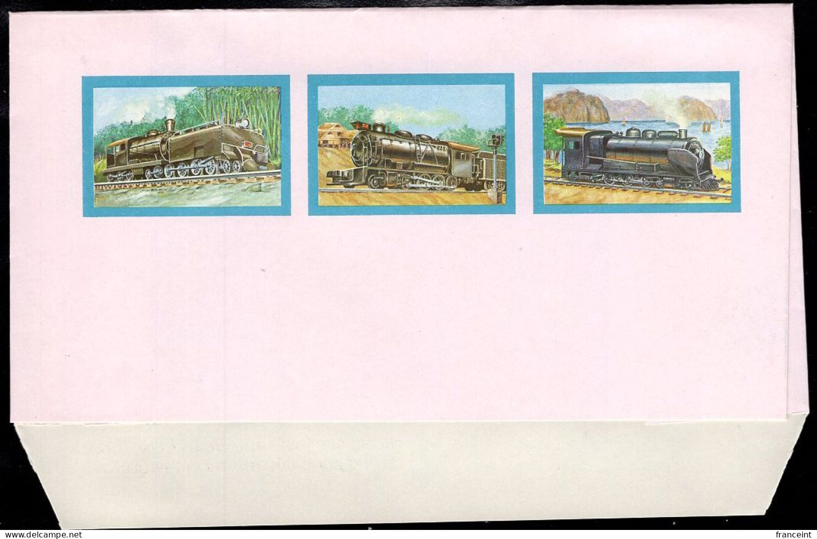 VIETNAM(1983) Locomotives. 3p Illustrated Aerogramme. - Vietnam