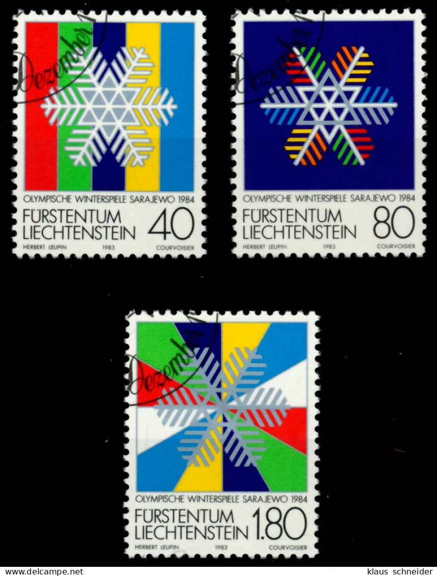 LIECHTENSTEIN 1983 Nr 834-836 Gestempelt SB4A26A - Usados