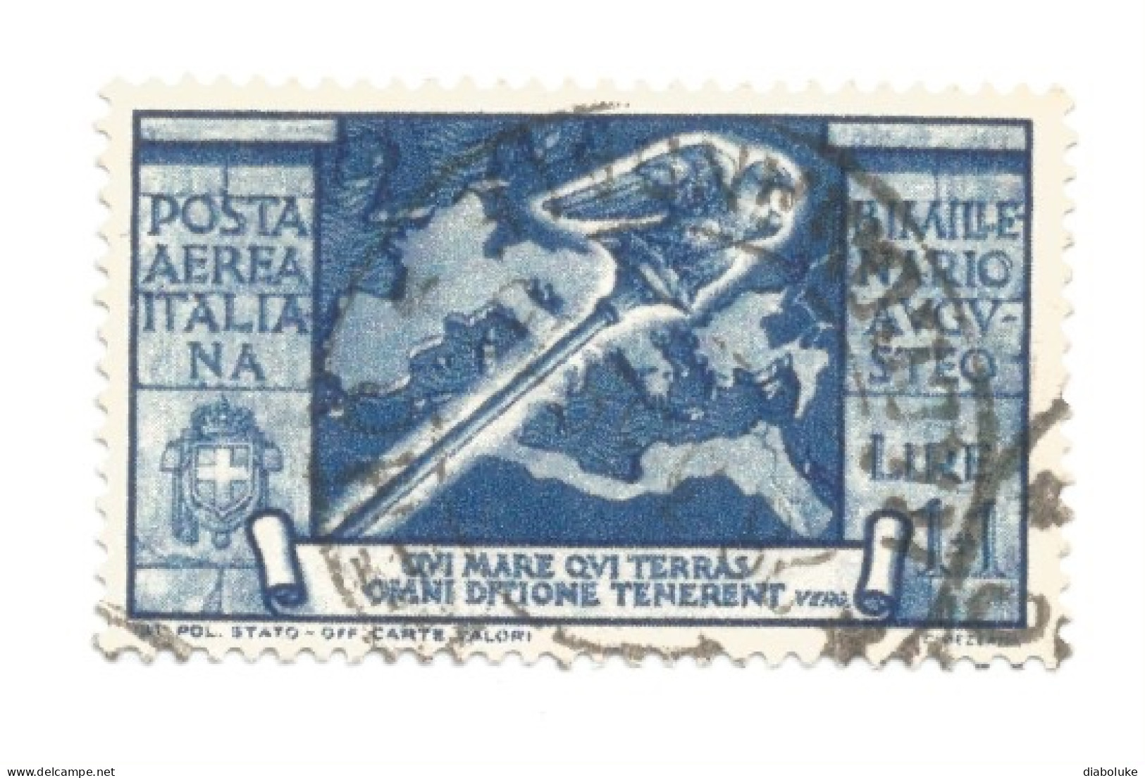 (REGNO D'ITALIA) 1937, BIMILLENARIO AUGUSTEO CON POSTA AEREA - Serie di 15 francobolli usati, annulli da periziare
