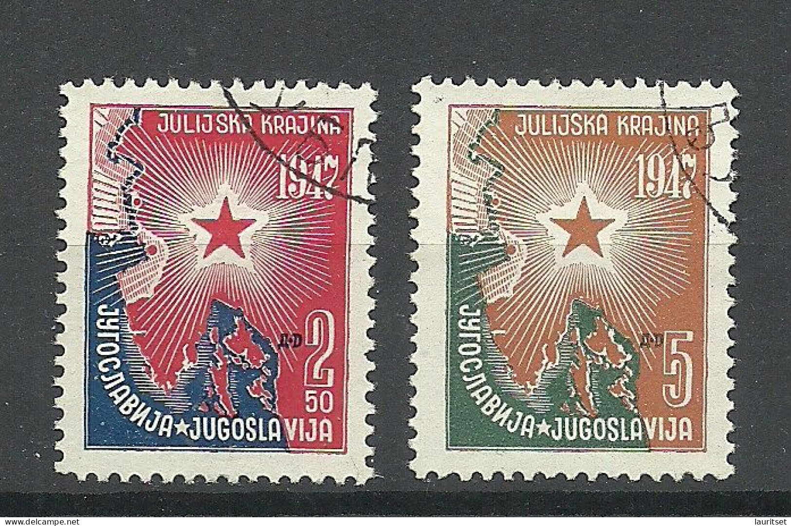 JUGOSLAVIA Jugoslawien 1947 Michel 527 - 528 O - Gebraucht