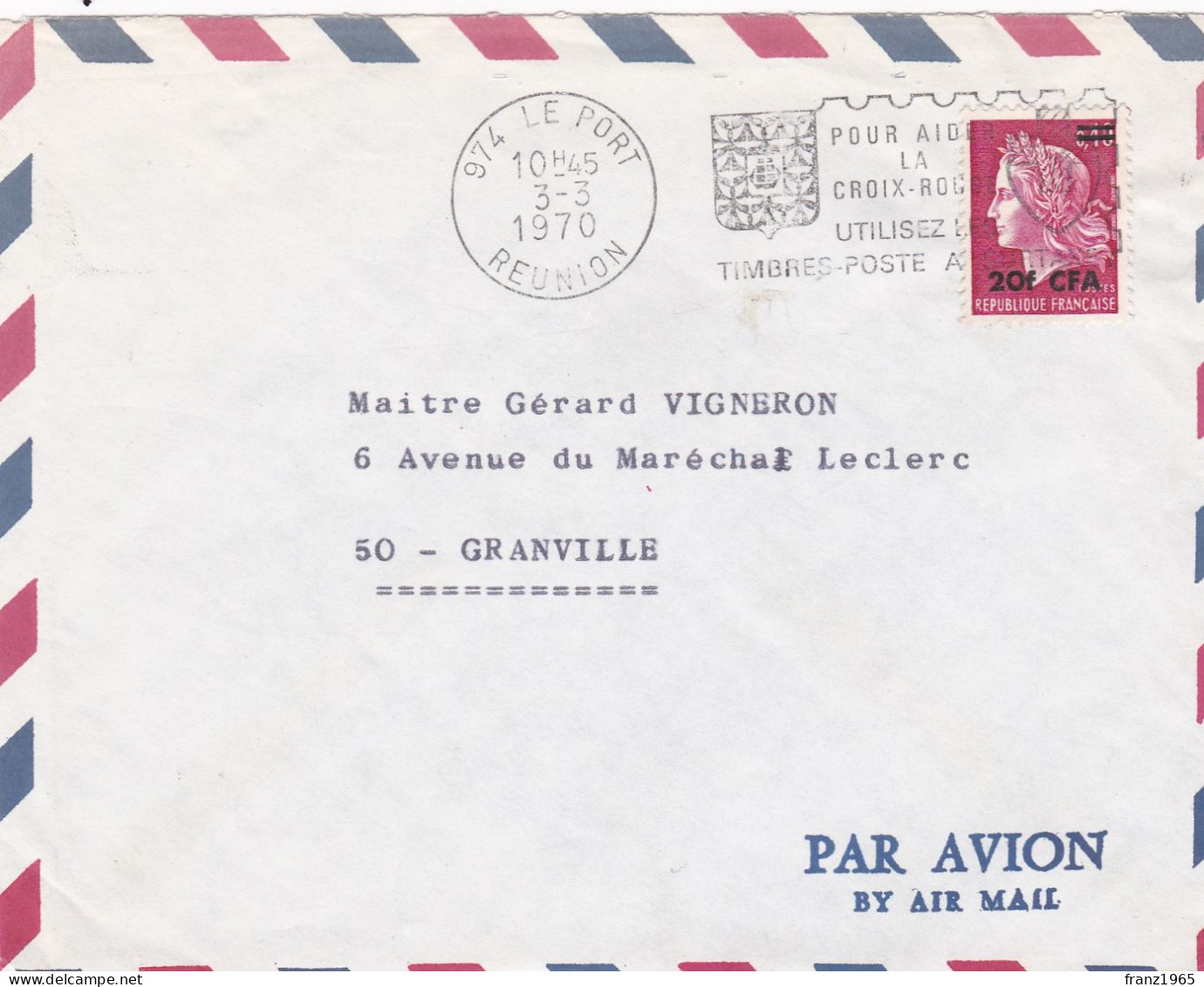 From Reunion To France - 1970 - Cartas & Documentos