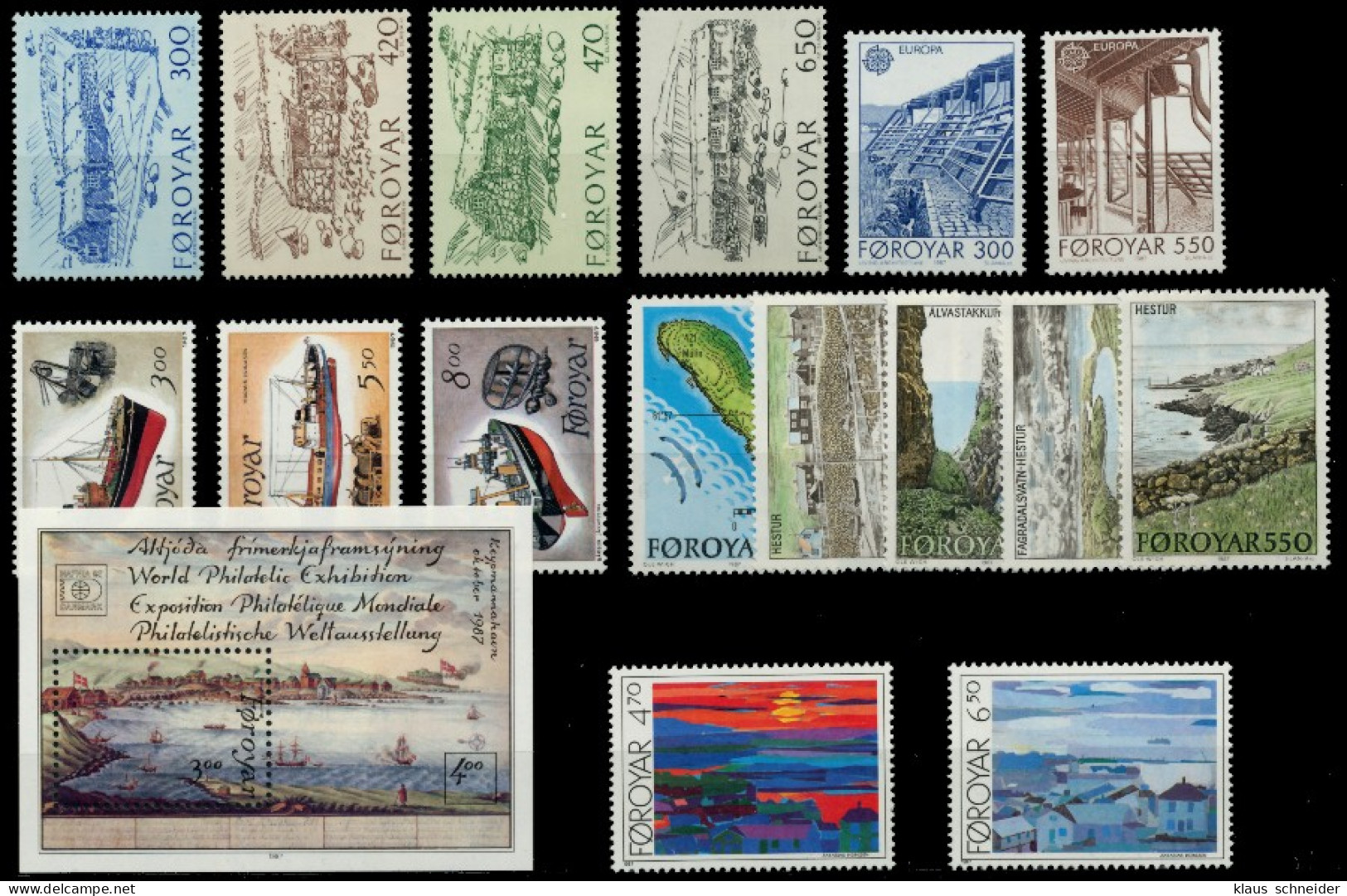 FÄRÖER Nr 145-161 Postfrisch JAHRGANG X90E3CA - Faroe Islands