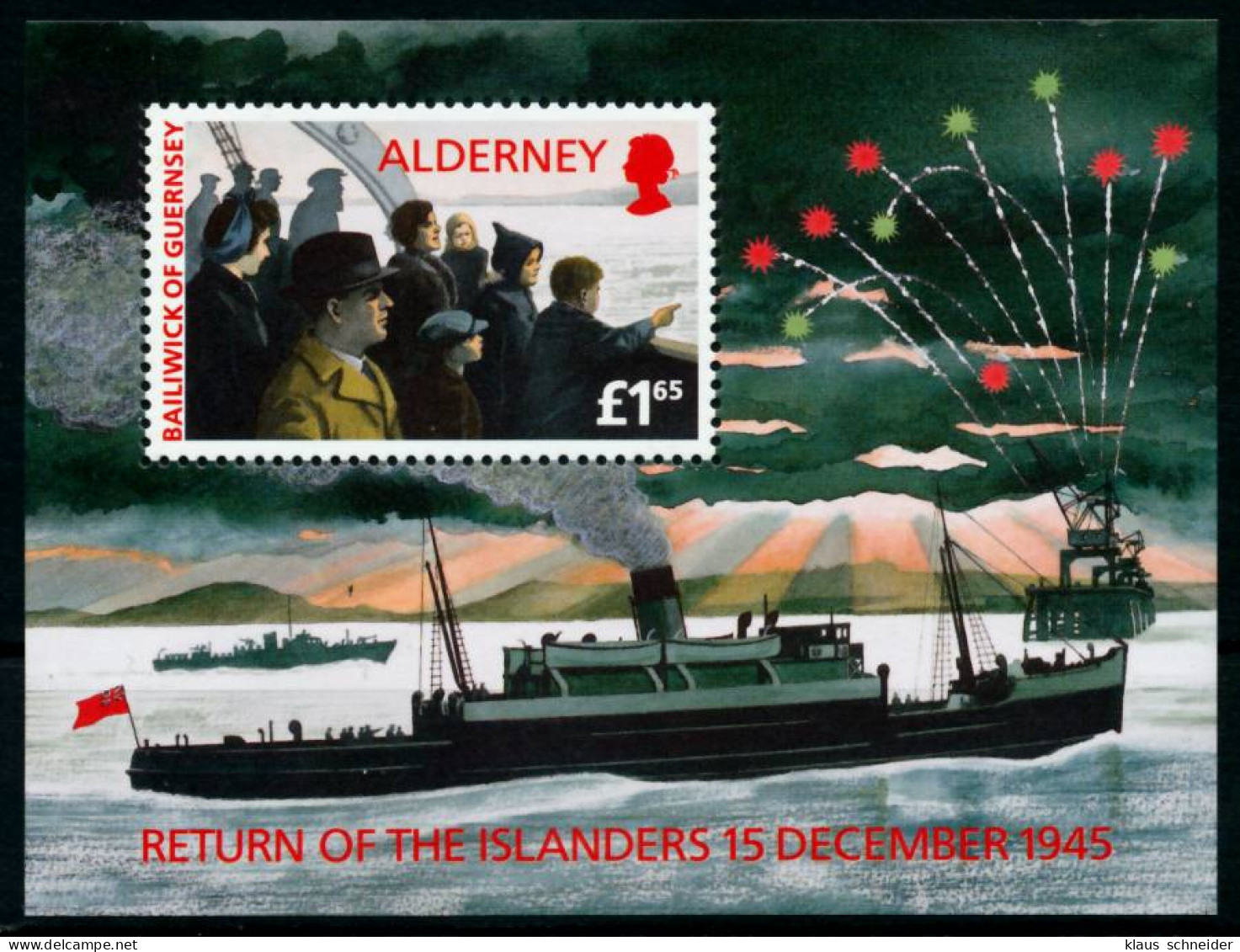 ALDERNEY Block 1 Postfrisch X6A6906 - Alderney